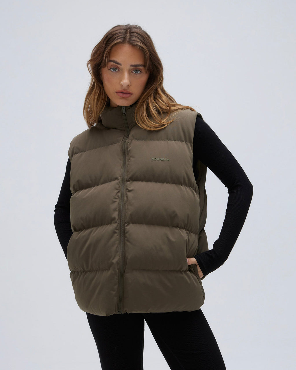 Boxy Gilet - Khaki Green