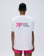 Distance Short Sleeve Oversized T-shirt - White/Hot Pink