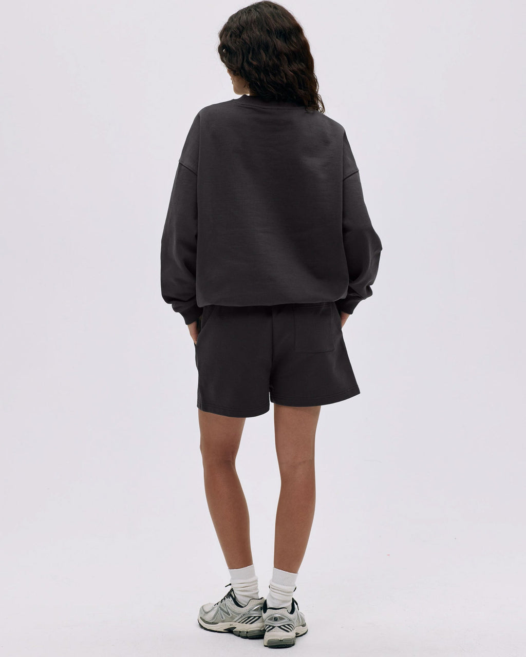 Varsity Oversized Sweatshirt - Washed Coffee Bean