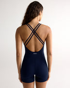 Ultimate Low Cross Back Romper - Navy Blue