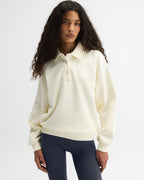 Slouchy Oversized Rugby Sweatshirt - Marshmallow White