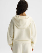 AS Reverse Loopback Zip Through Hoodie - Marshmallow White