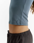 Modal Soft Henley Long Sleeve Top - Storm Blue