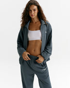 Adanola Sport Top-Stitch Detail Track Jacket - Storm Blue