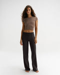 Low Rise Yoga Pants - Coffee Bean