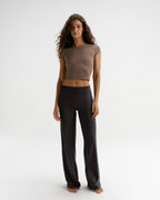 Low Rise Yoga Pants - Coffee Bean
