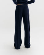 Adanola Knit Straight Leg Trousers - Navy Blue