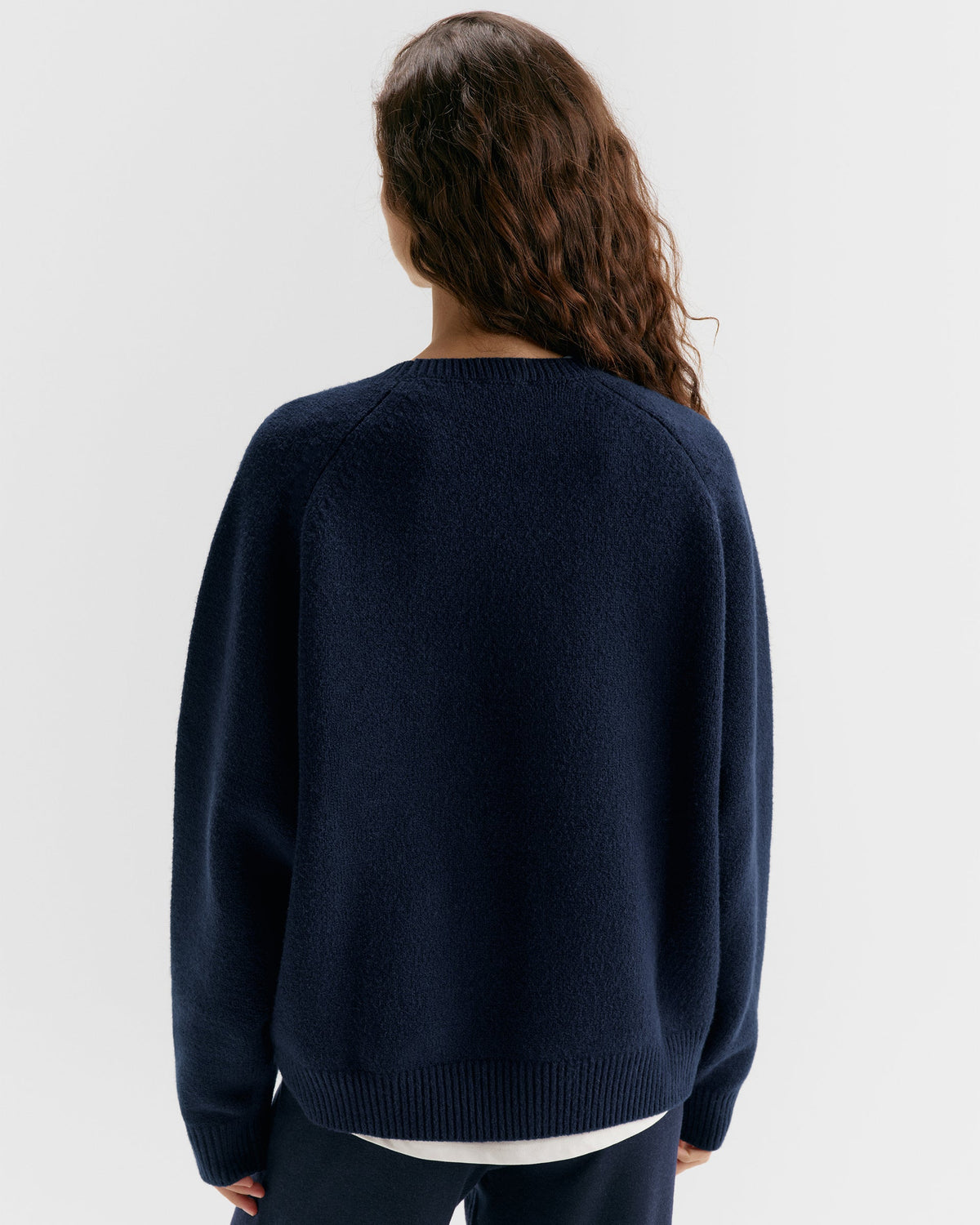 Chest Adanola Oversized Knit Sweatshirt - Navy Blue