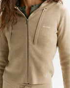 Adanola Knit Zip Up Hoodie - Oatmeal