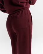 Classic Adanola Straight Leg Sweatpants - Damson Red