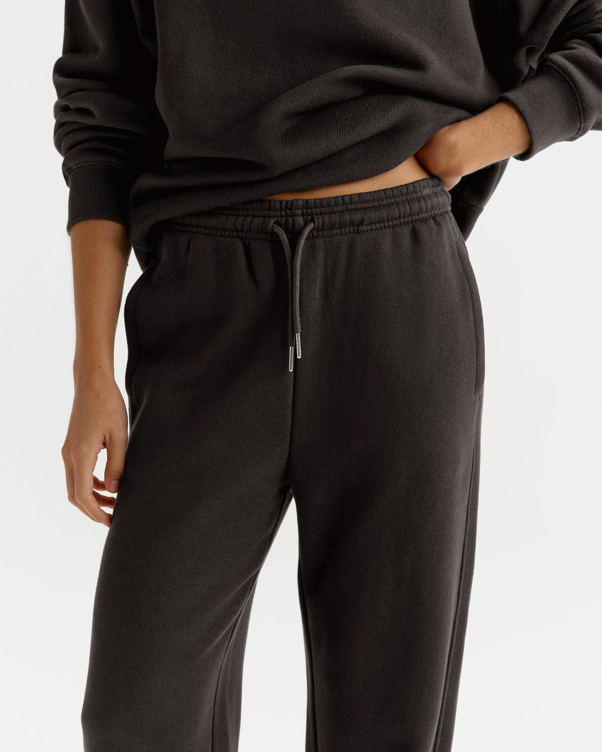 Classic Adanola Straight Leg Sweatpants - Coffee Bean