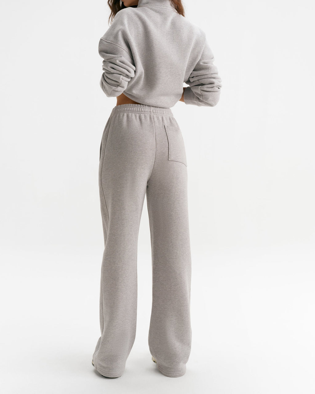Classic Varsity Straight Leg Sweatpants - Heather Grey/Navy Blue