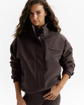 Funnel Neck Technical Jacket - Coffee Bean
