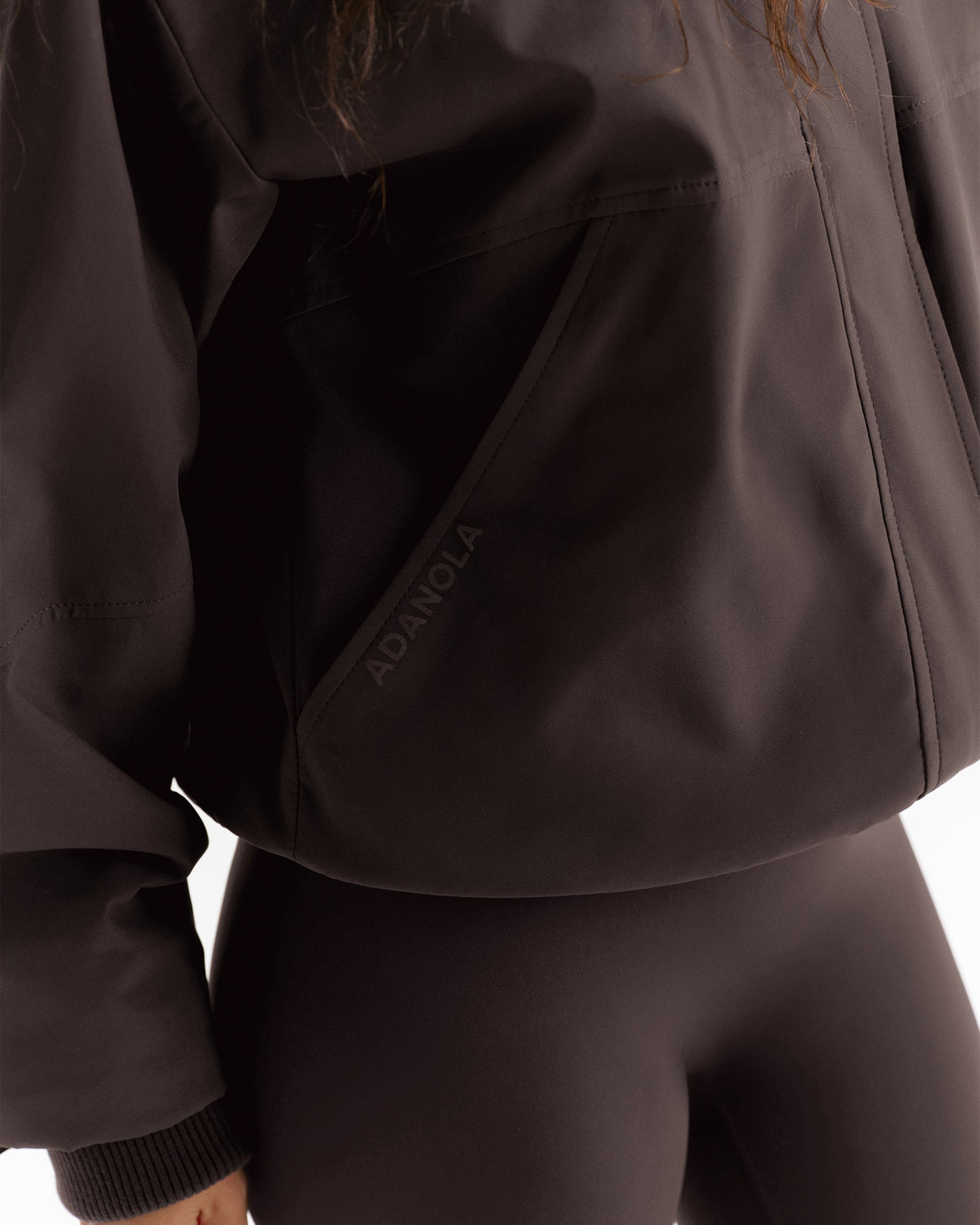 Funnel Neck Technical Jacket - Coffee Bean