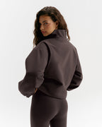 Funnel Neck Technical Jacket - Coffee Bean