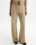 Knit Low Rise Straight Leg Pants - Almond