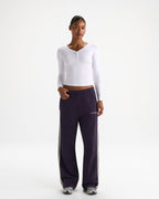 90s Sport Straight Leg Sweatpants - Dark Plum