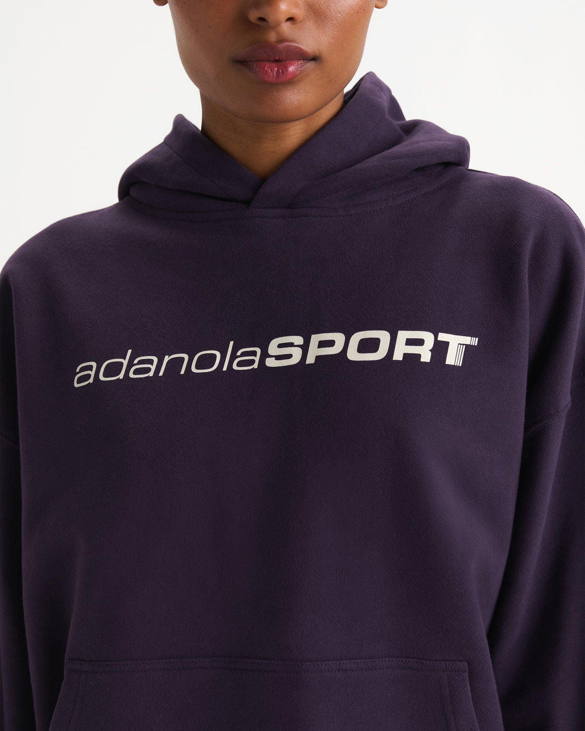 90s Sport Oversized Hoodie - Dark Plum