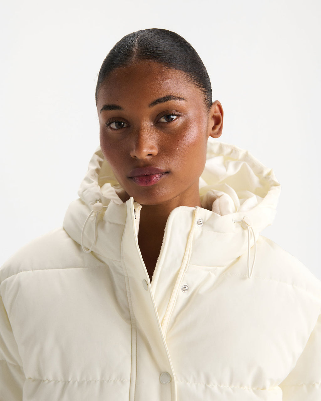 Hooded Puffer Jacket - Marshmallow White