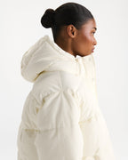 Hooded Puffer Jacket - Marshmallow White