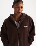 Movement Oversized Full Zip Hoodie - Chocolate Brown