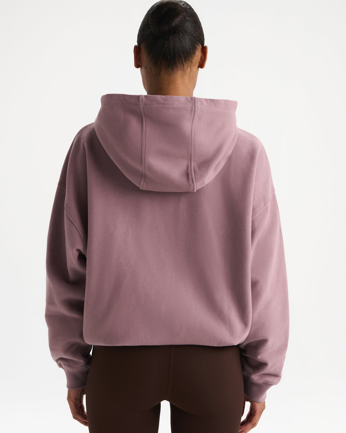Varsity Oversized Full Zip Hoodie - Dusk Purple
