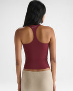Ultimate V-Neck Racer Back Tank - Damson Red