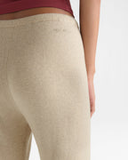 Knit Low Rise Roll Pants - Oatmeal Marl