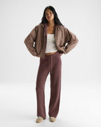 Raglan Storm Flap Track Jacket - Mink Brown