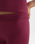 Classic Seamless Cross Back Tank Top - Berry Red