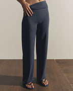 Straight Leg Yoga Pants - Midnight Blue