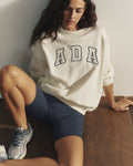 ADA Oversized Sweatshirt - Marshmallow White/Midnight Blue