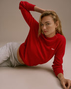 Knit Classic Crewneck Sweatshirt - Classic Red