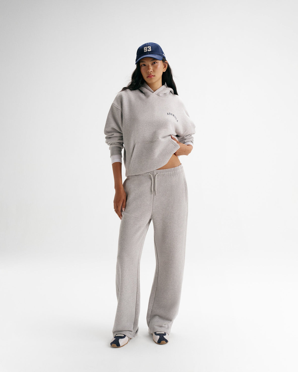 Classic Adanola Straight Leg Sweatpants - Heather Grey