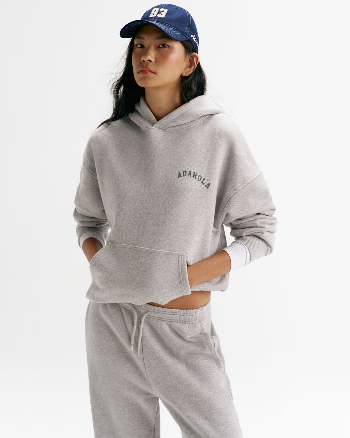 Classic AS Oversized Hoodie - Heather Grey/Midnight Blue