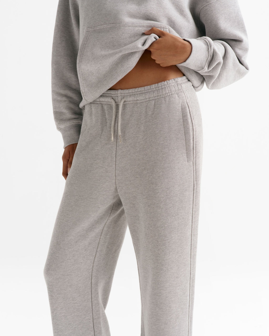 Classic Adanola Straight Leg Sweatpants - Heather Grey