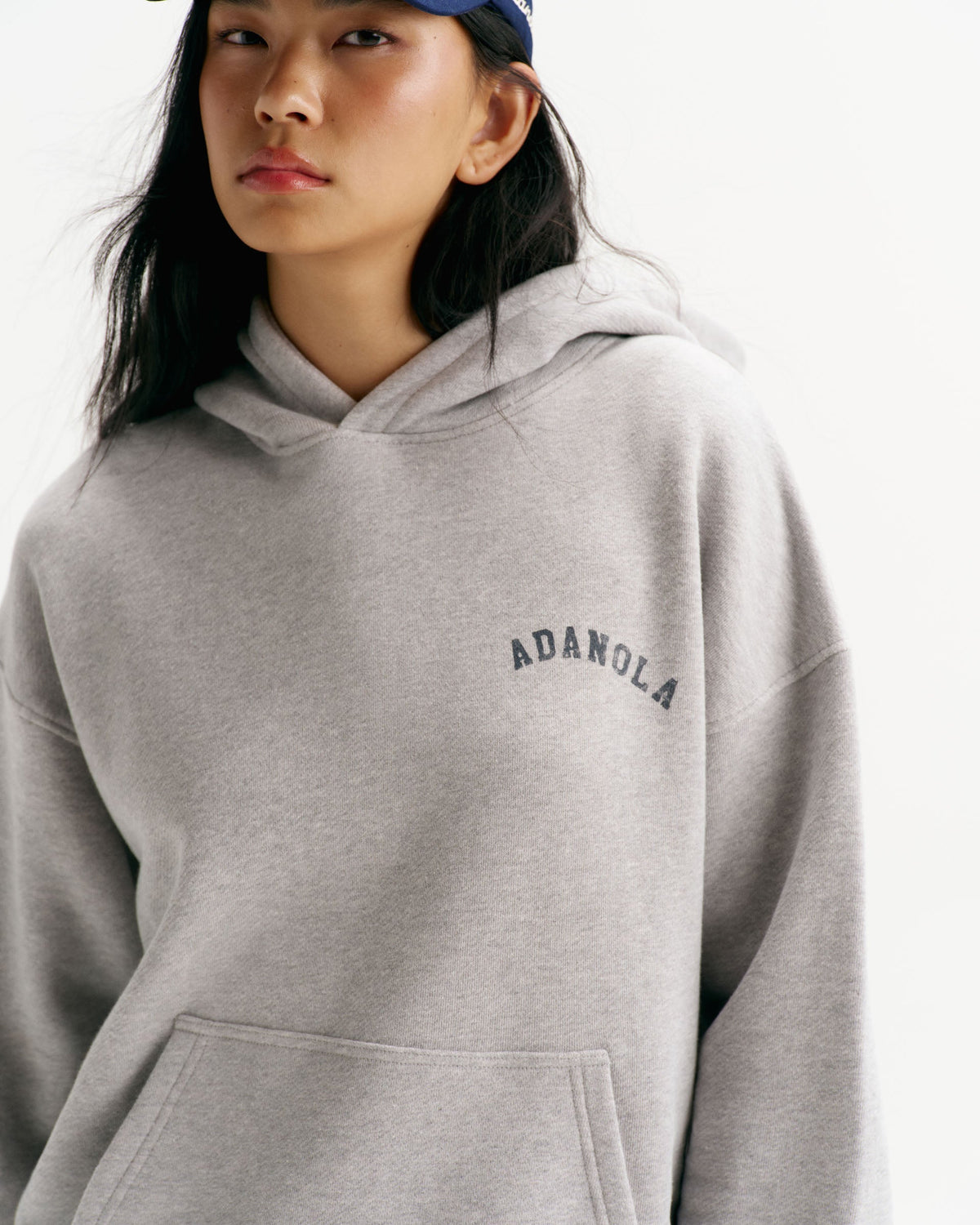 Classic AS Oversized Hoodie - Heather Grey/Midnight Blue