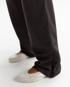 Mesh Overlay Track Pants - Coffee Bean