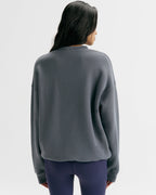 Classic Adanola Oversized Sweatshirt - Storm Blue/Marshmallow White