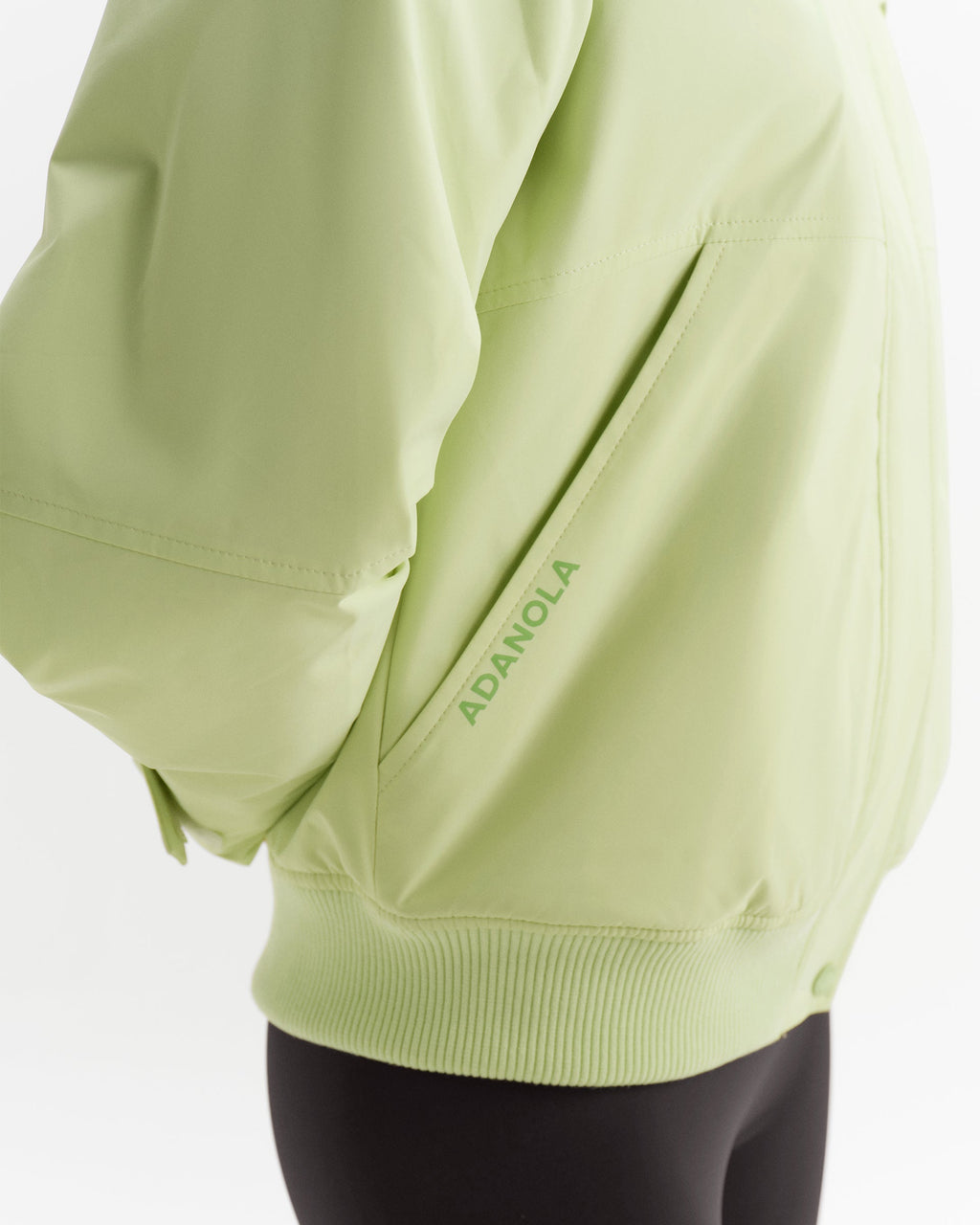 Funnel Neck Technical Jacket - Lime Cream