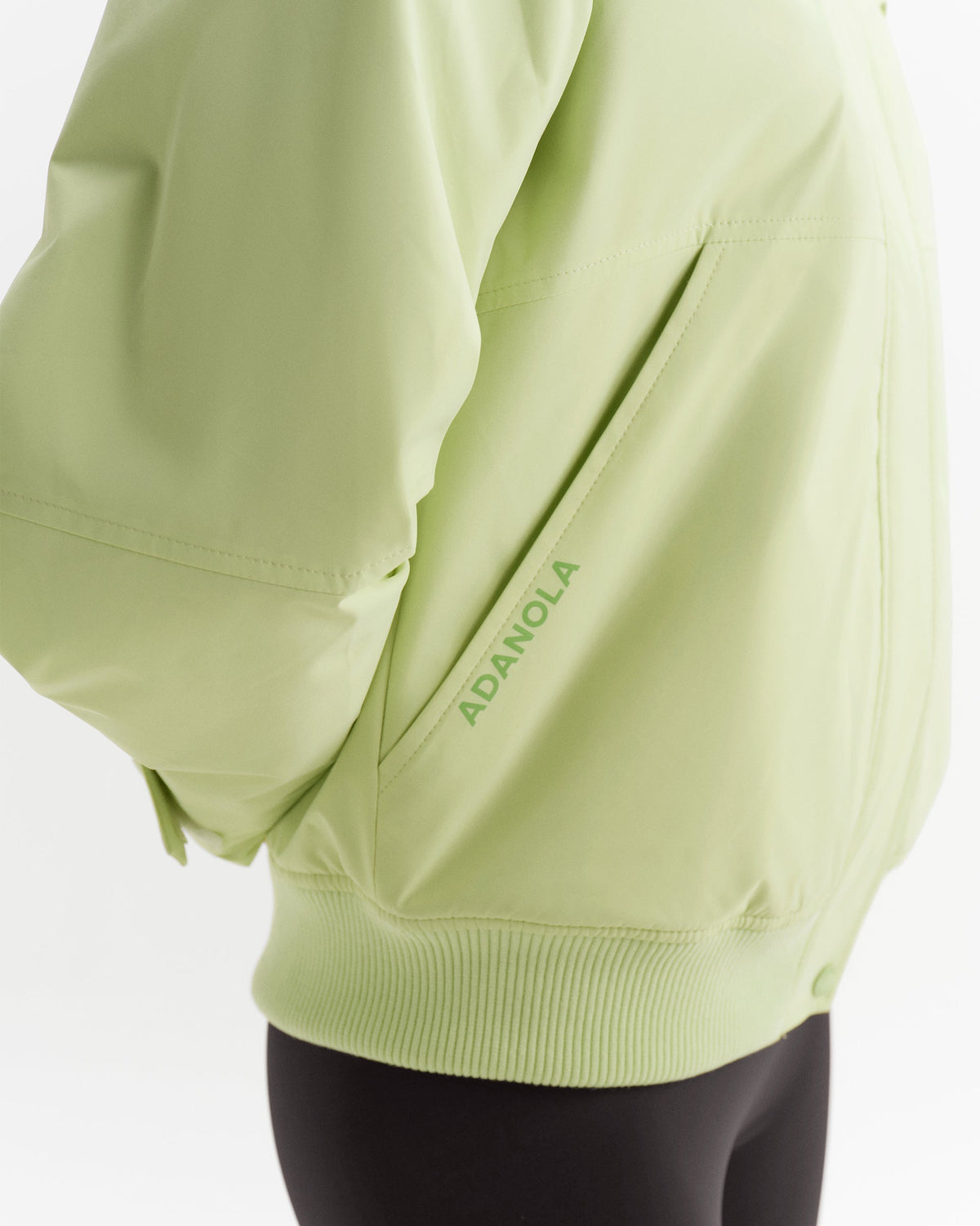 Funnel Neck Technical Jacket - Lime Cream