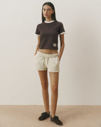 Signature Loose Fit Sweat Shorts - Oatmeal Marl/Coffee Bean