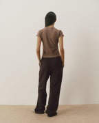 Le Mode De Vie Straight Leg Sweatpants - Coffee Bean/Airy Blue