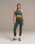 Seamless Racer Tank Bra - Sea Green