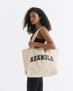 Varsity Tote Bag - Cream/Black