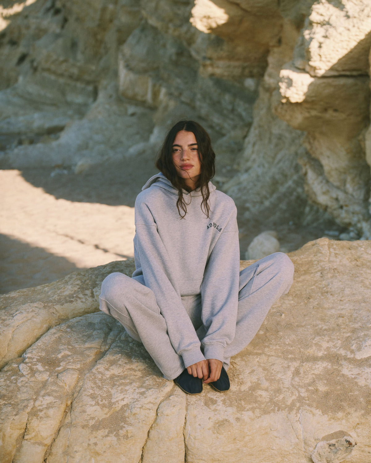 Classic AS Oversized Hoodie - Heather Grey/Midnight Blue