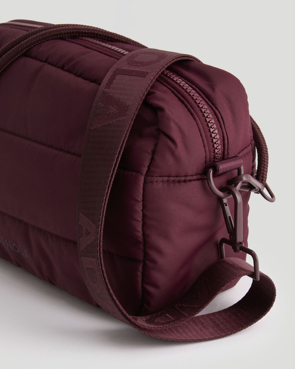 Branded Multi-Strap Bag - Damson Red