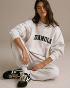 Varsity Sweatpants - Light Grey Melange/Black