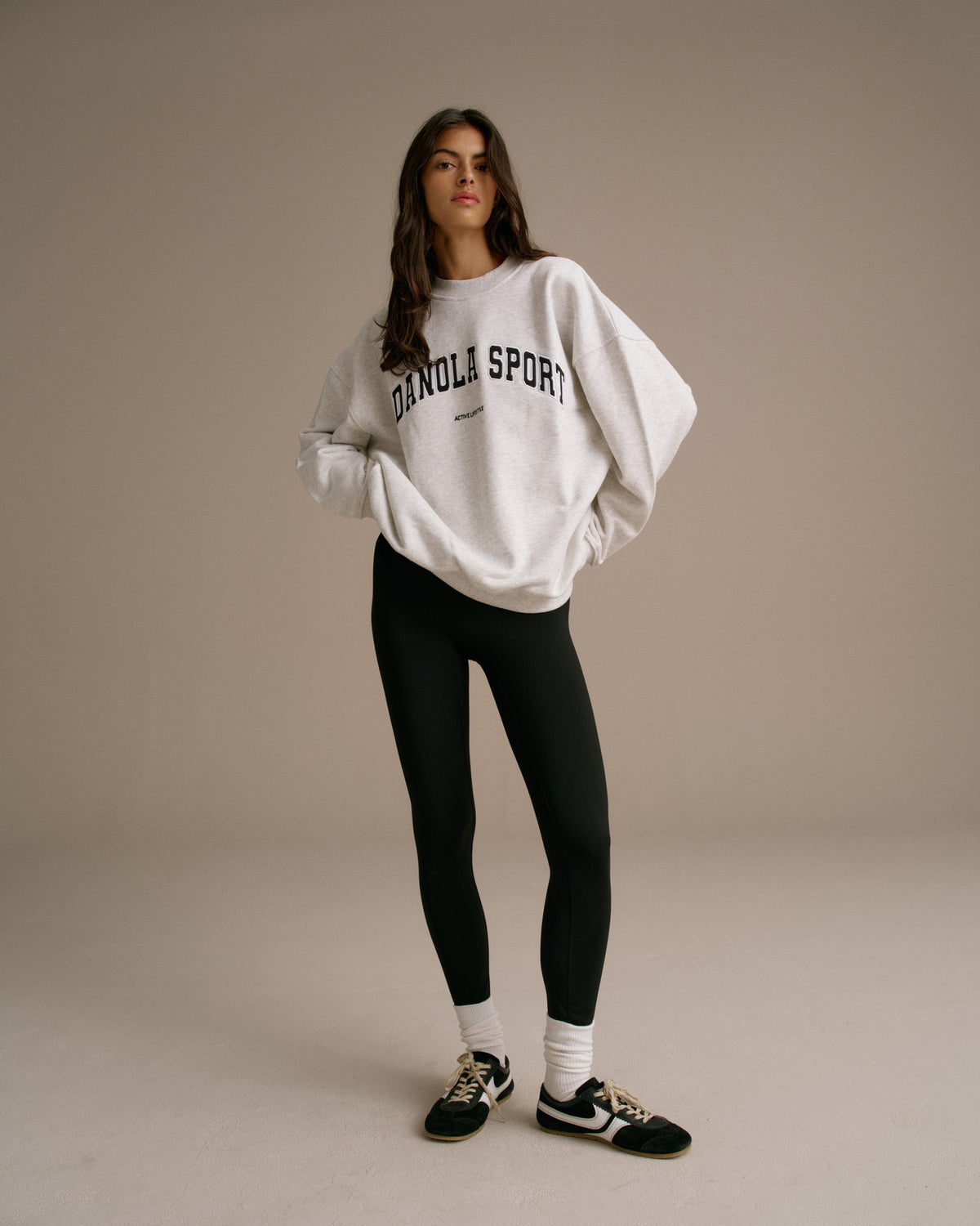 Oversized Sweatshirt - Light Grey Melange