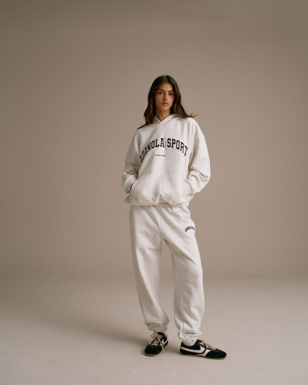 Cuffed Sweatpants - Light Grey Melange